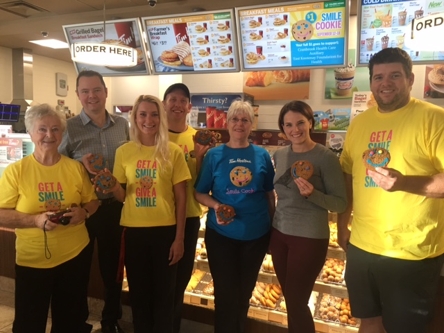 All Smiles at Launch of Tim Hortons Smile Cookie Campaign with proceeds for MRI at East Kootenay Regional Hospital