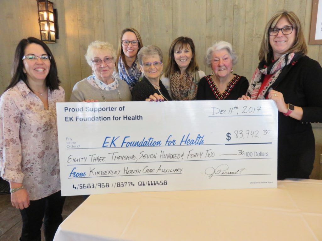 Kimberley Health Care Auxiliary’s Partnership with the EKFH is Saving Lives!