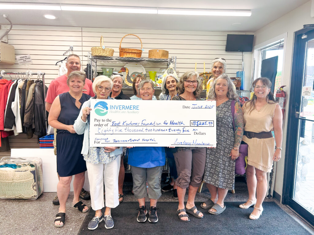 Invermere Health Care Auxiliary supports new equipment for Invermere Hospital and Columbia House.